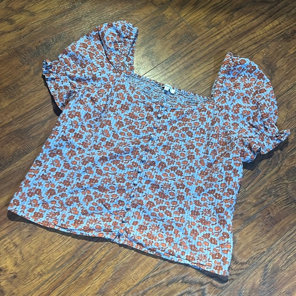 Madewell women's size 8 floral crop top - Picture 1 of 5